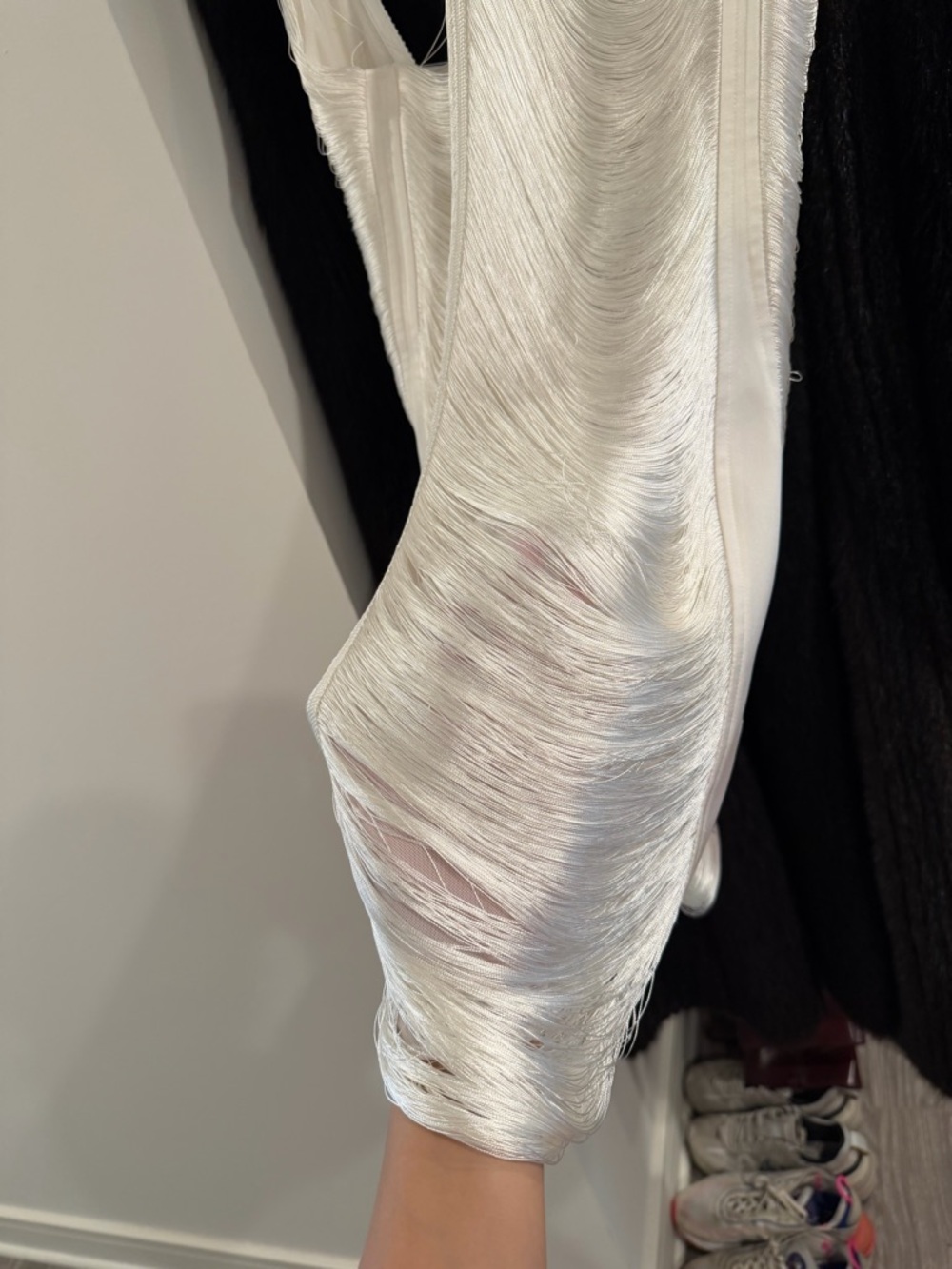 cult gaia Ivory Halter Mini Dress with Scalloped Hem - Picture 7 of 10